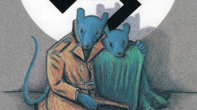 cover of the first trade paperback of art speigelman's maus a survivor's tale from raw magazine