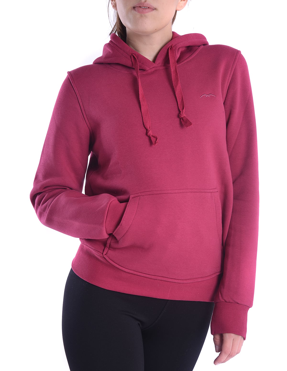  Γυναικείο φούτερ με κουκούλα σε μπορντώ χρώμα 2025