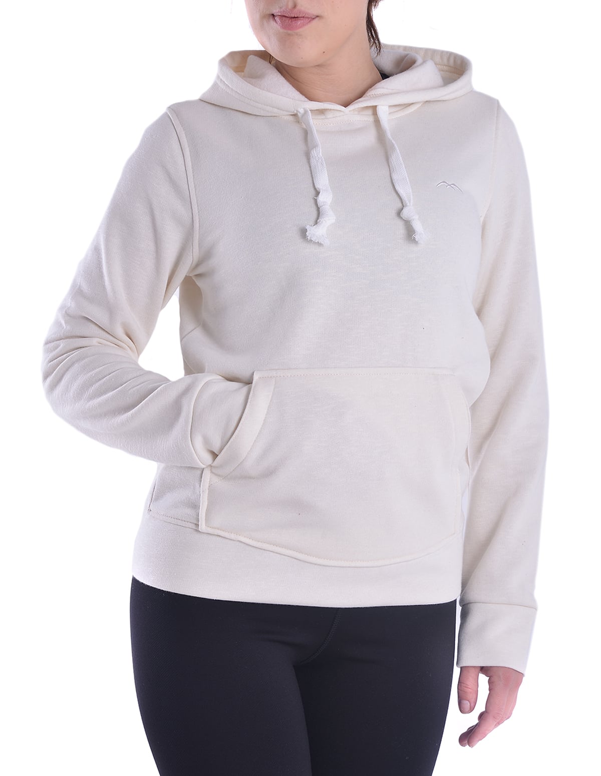  Γυναικείο φούτερ με κουκούλα σε εκρού χρώμα 2025