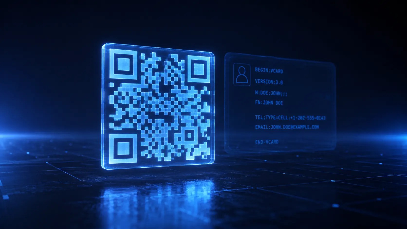 vCard QR code generator