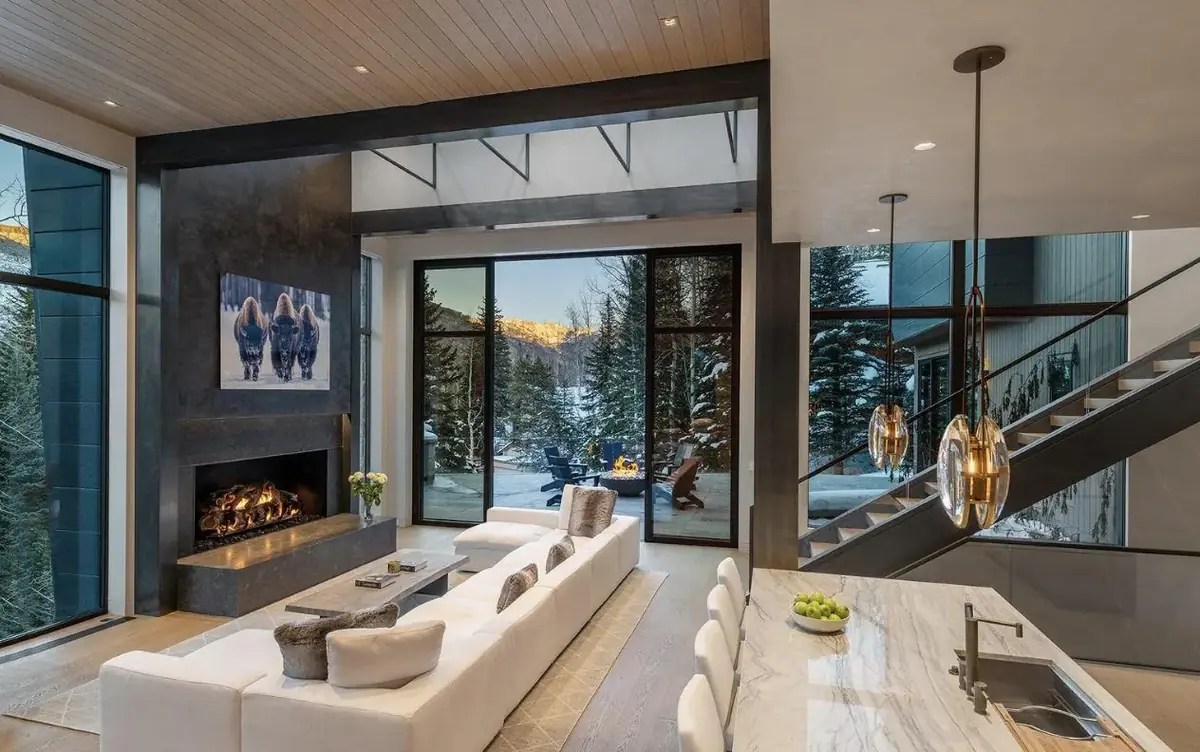 Vail Valley neighborhood homes below the Colorado peaks in summer