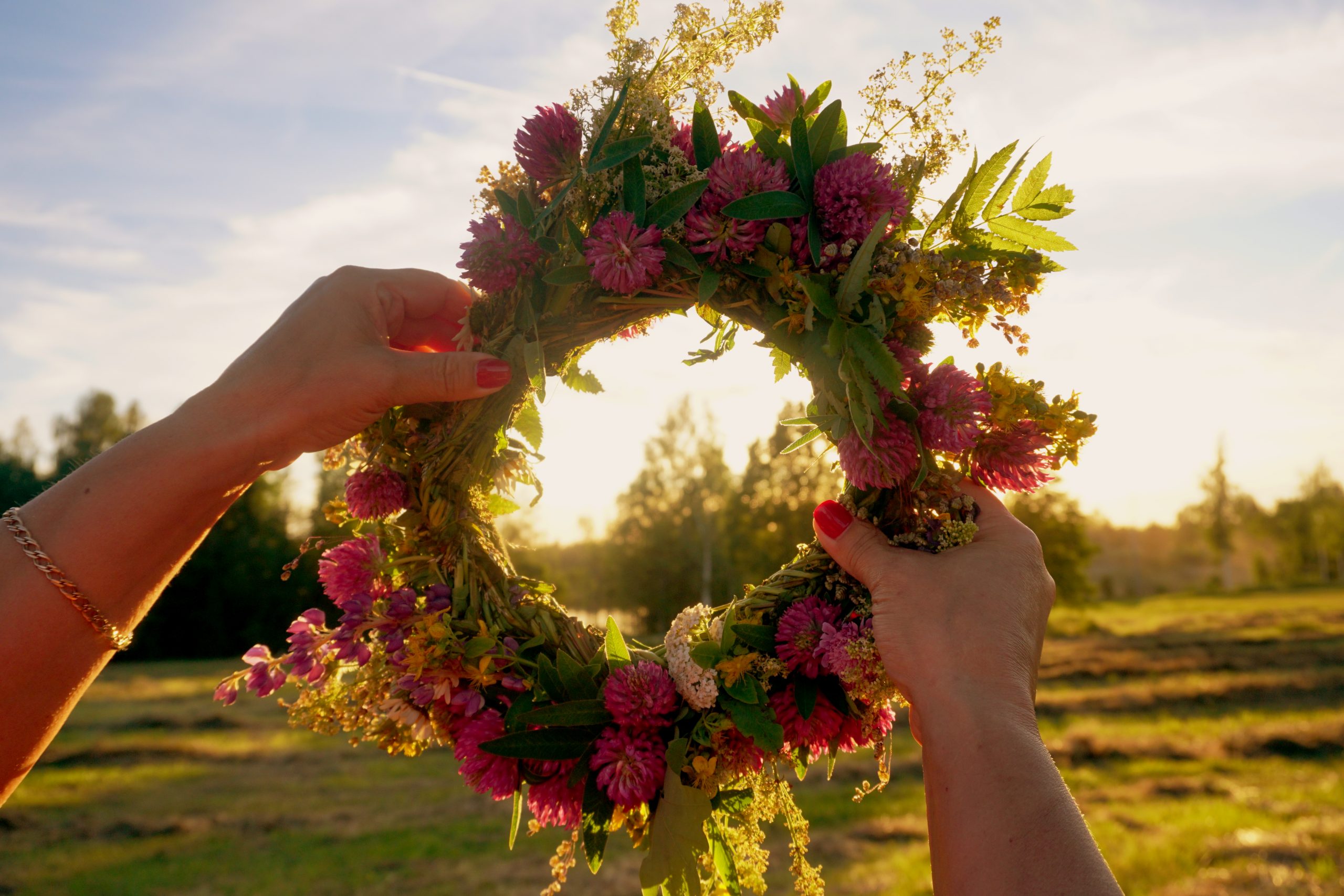 Latvia summer celebration wreath