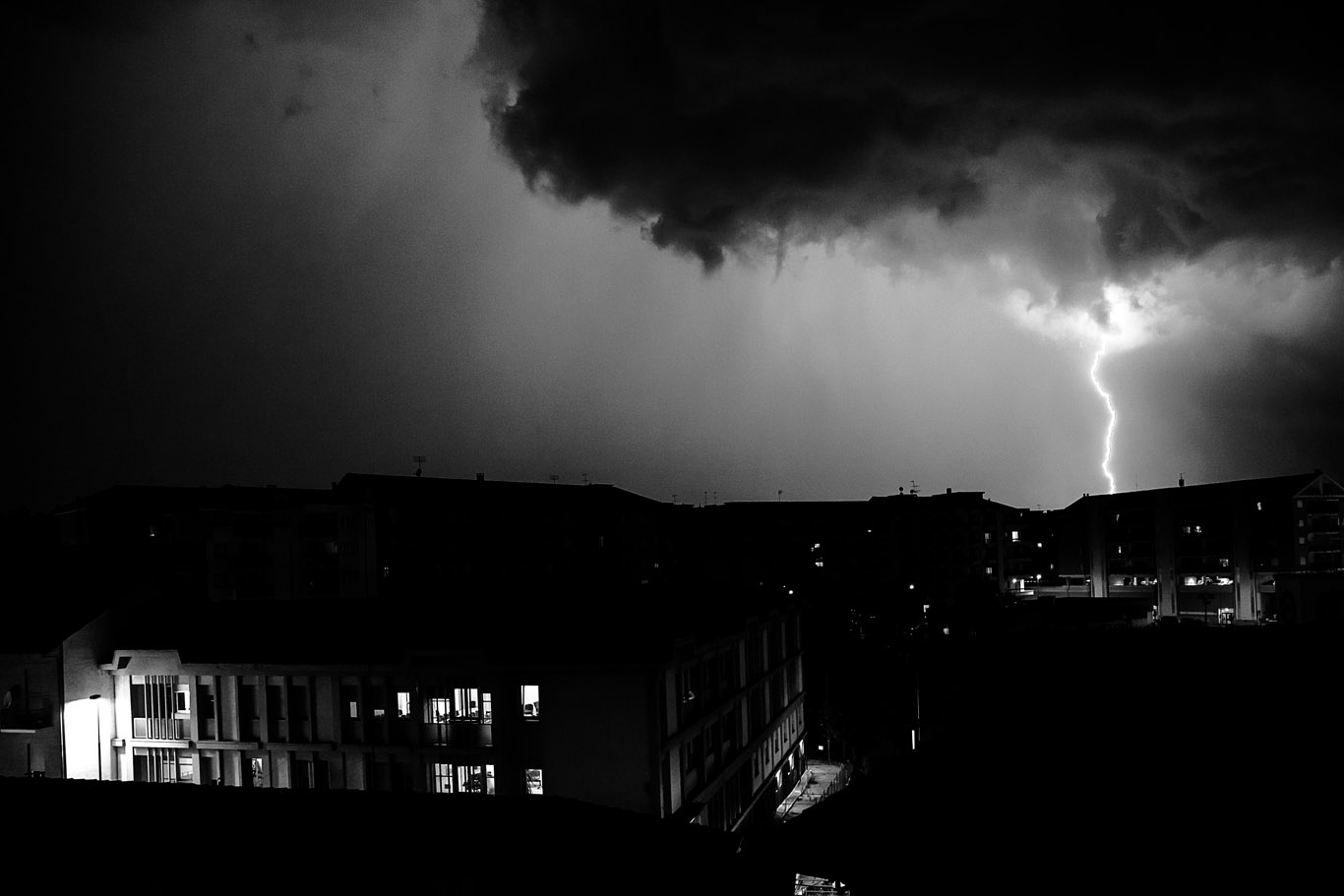 Italy, Piedmont, Rivoli, storm