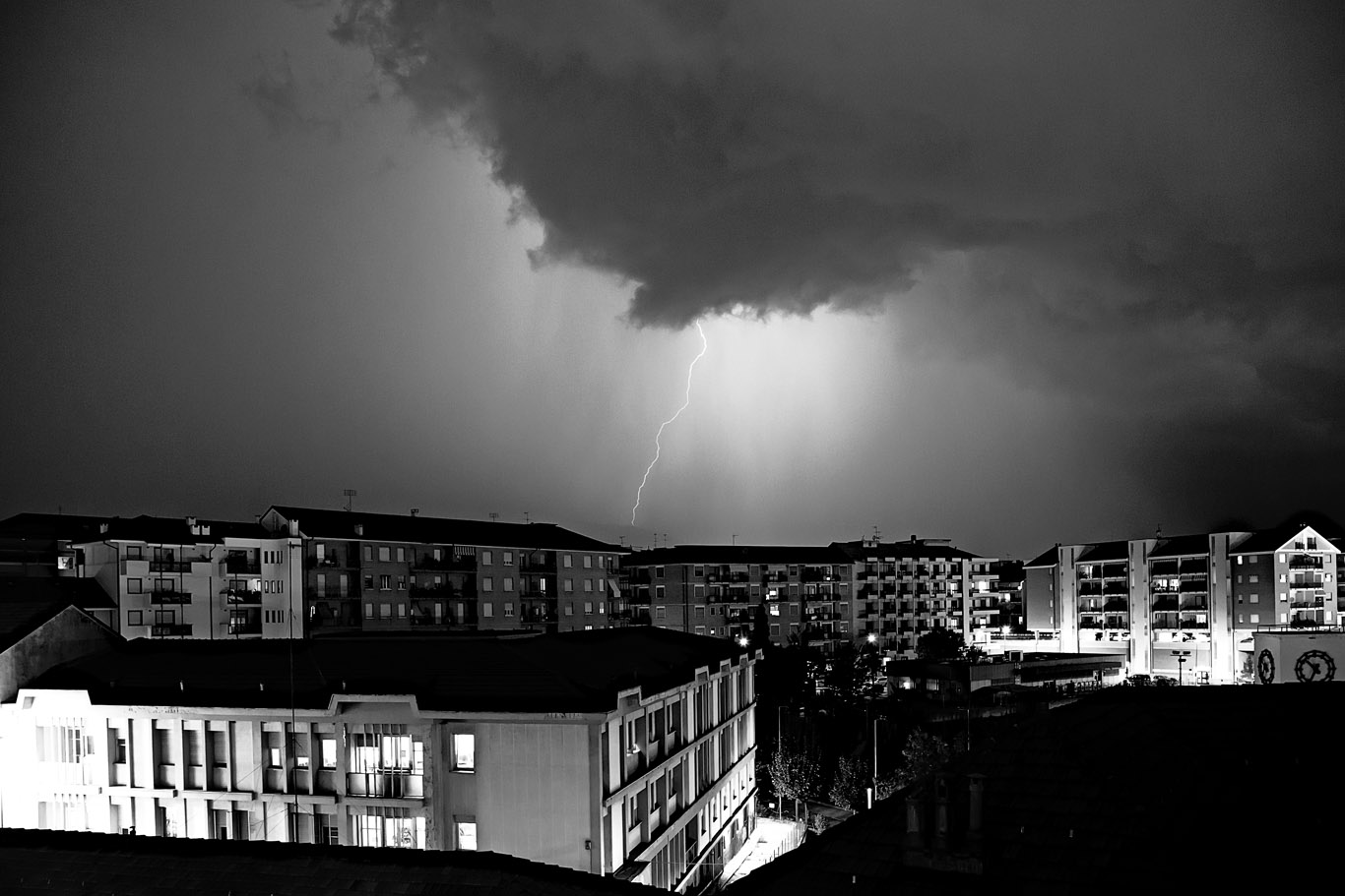 Italy, Piedmont, Rivoli, storm