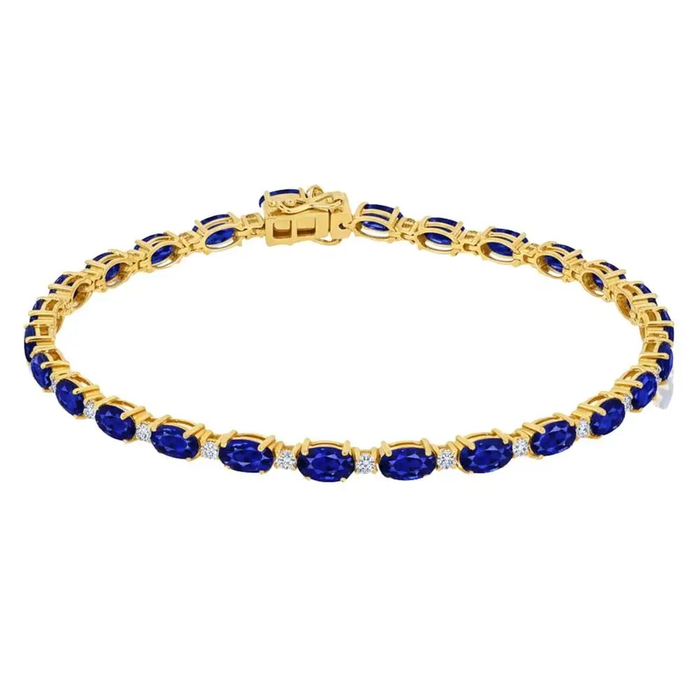 vb065387 gold teniss bracelet - valentine silver international