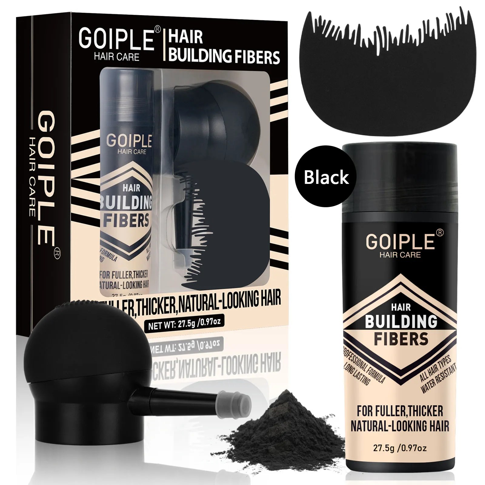 Hair Building Fibers with Spray for Men Hair