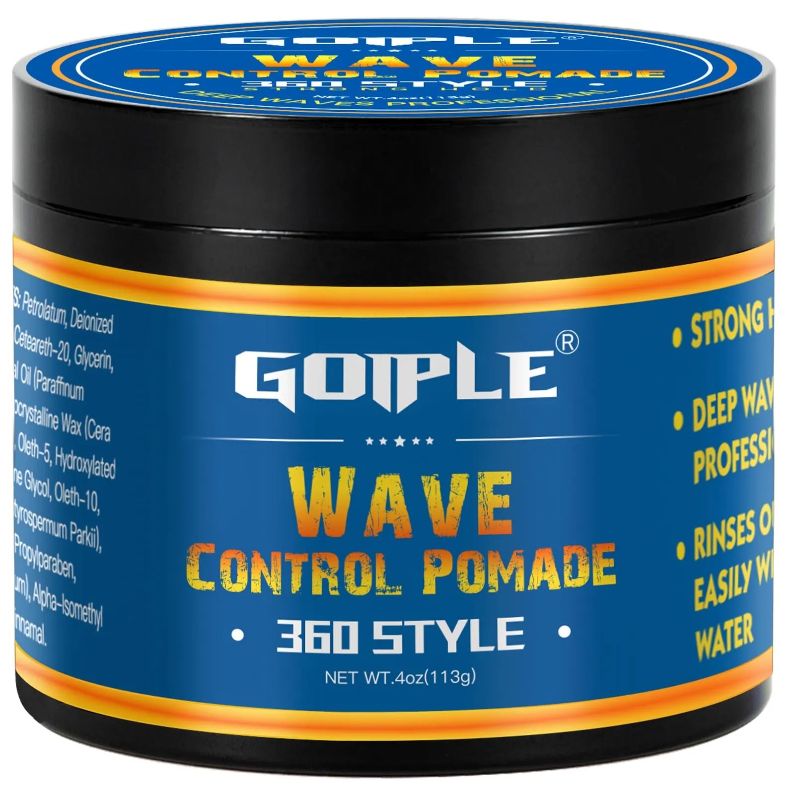 Natural Wave Pomade Strong Hold 360 Wave Training Hair Cream