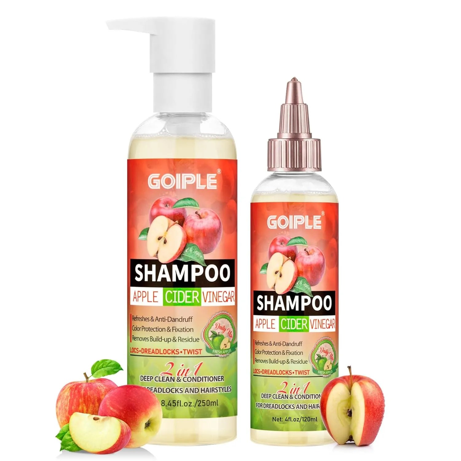 Goiple 2 in 1 Deep Clean & Conditioner AppleCider Vinegar Shampoo