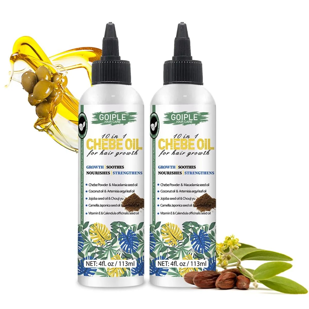 2 Counts Natural Chebe Hair Oil for Hair Growth