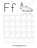 letter f preschool printables