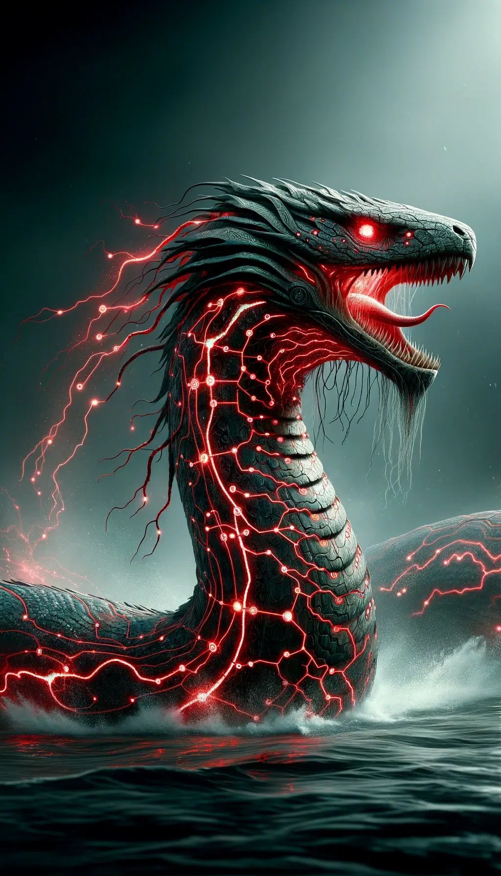Digital red Jormungandr