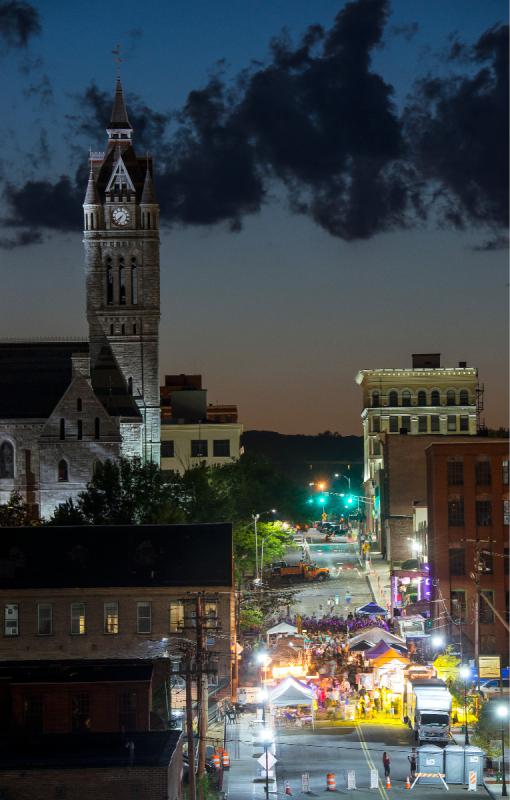 GREG SAULMON The view from Bowers Street during Celebrate Holyoke, Saturday, Aug. 22, 2015. -