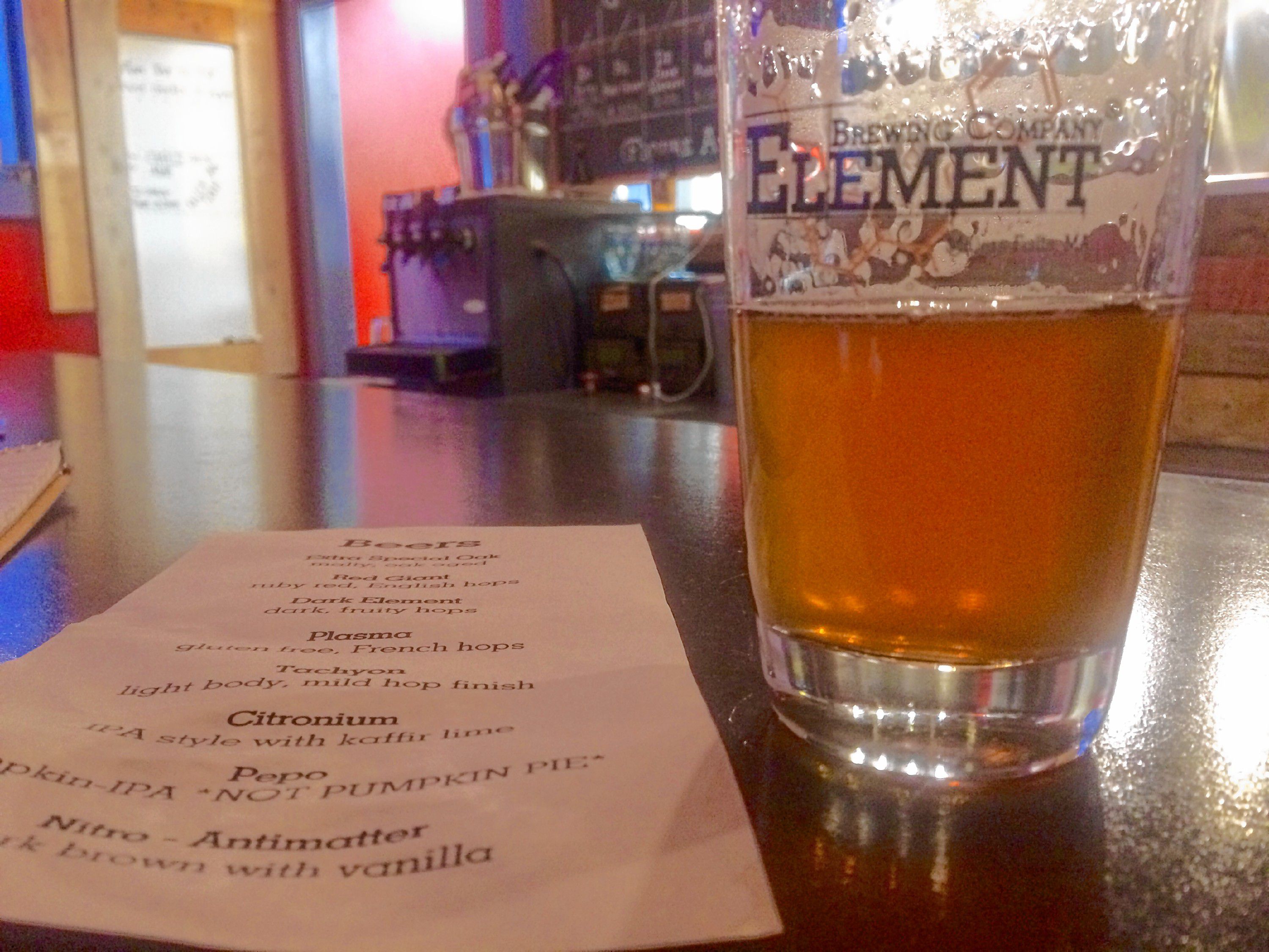 Pepo Pumpkin IPA at Element Brewing in Millers Falls. Hunter Styles photo.