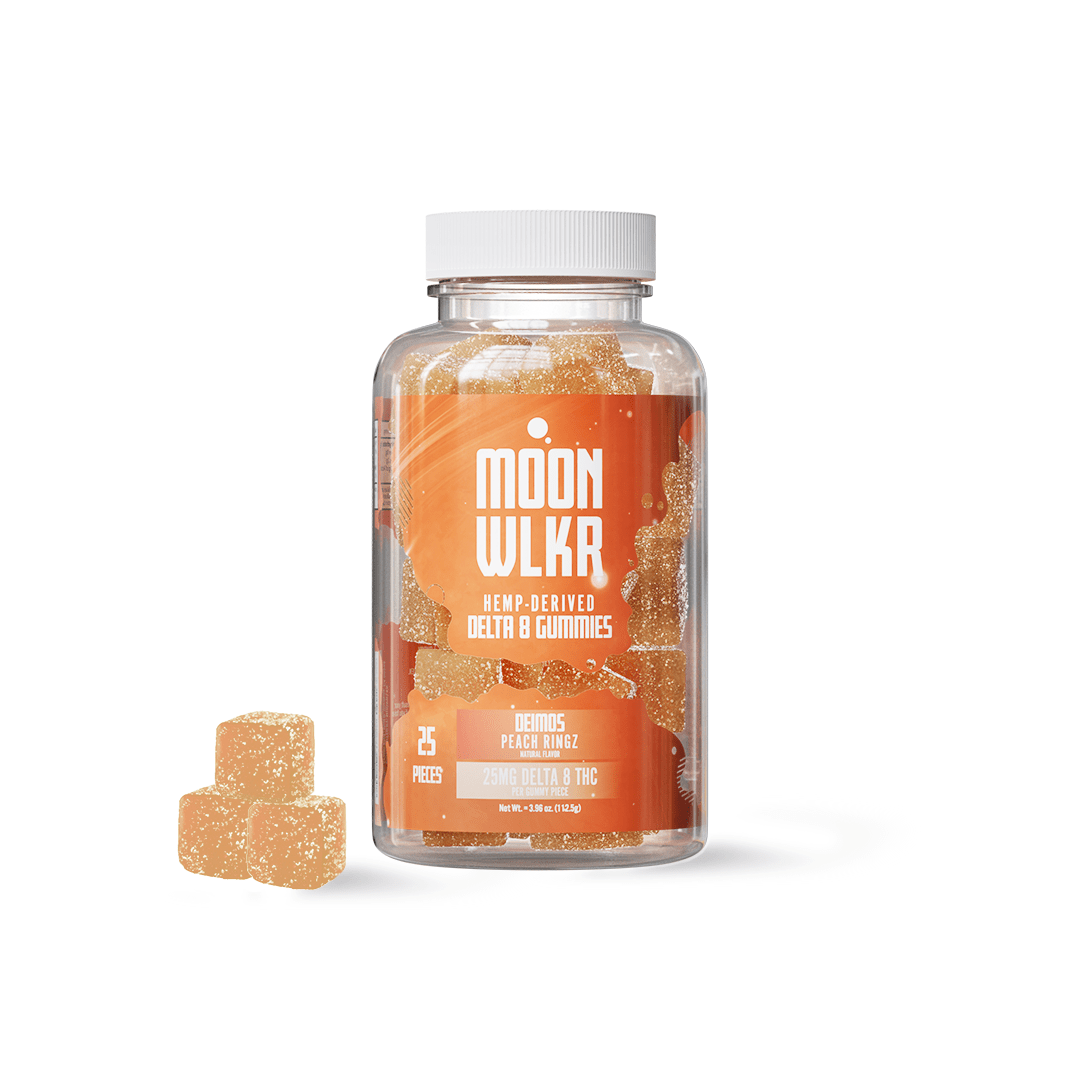 *NEW* MOON WLKR Delta 8 Gummies - PEACH RINGZ