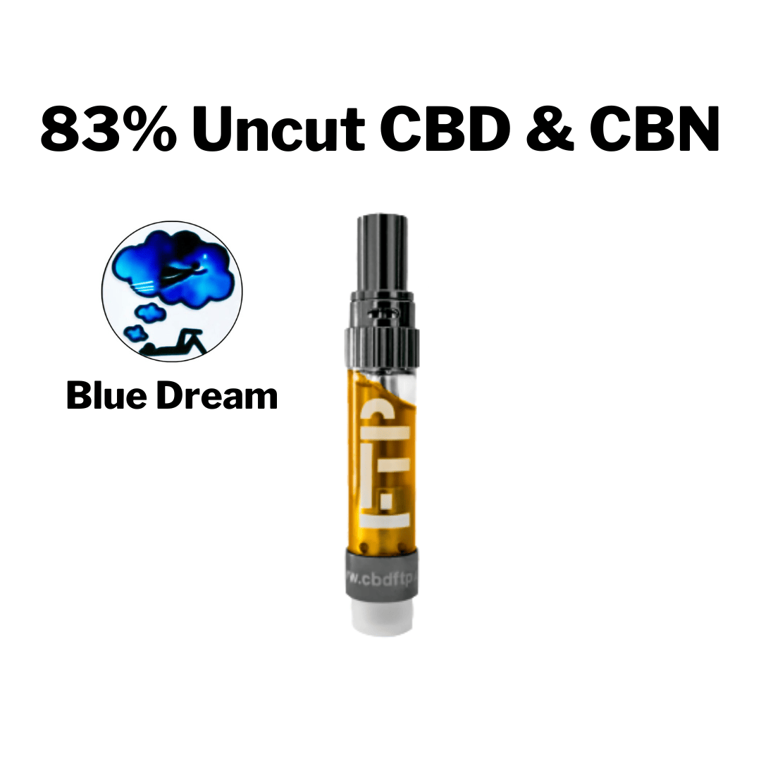 *NEW* 1 Gram 83% BLUE DREAM CBD & CBN Uncut Wax Cartridge (xN) by CBD For The People