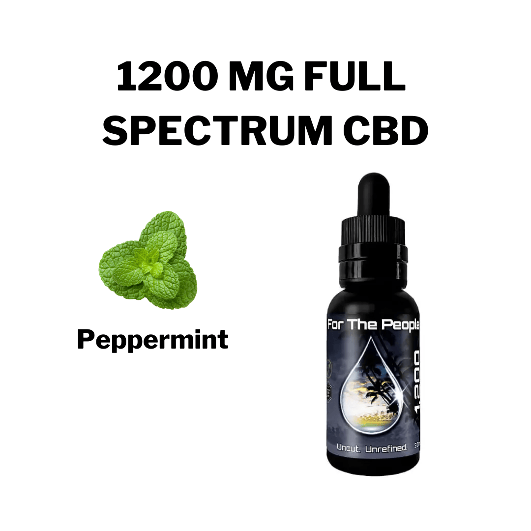 *NEW* 1200MG PEPPERMINT Full Spectrum CBD Dark Tinctures by CBD For The People