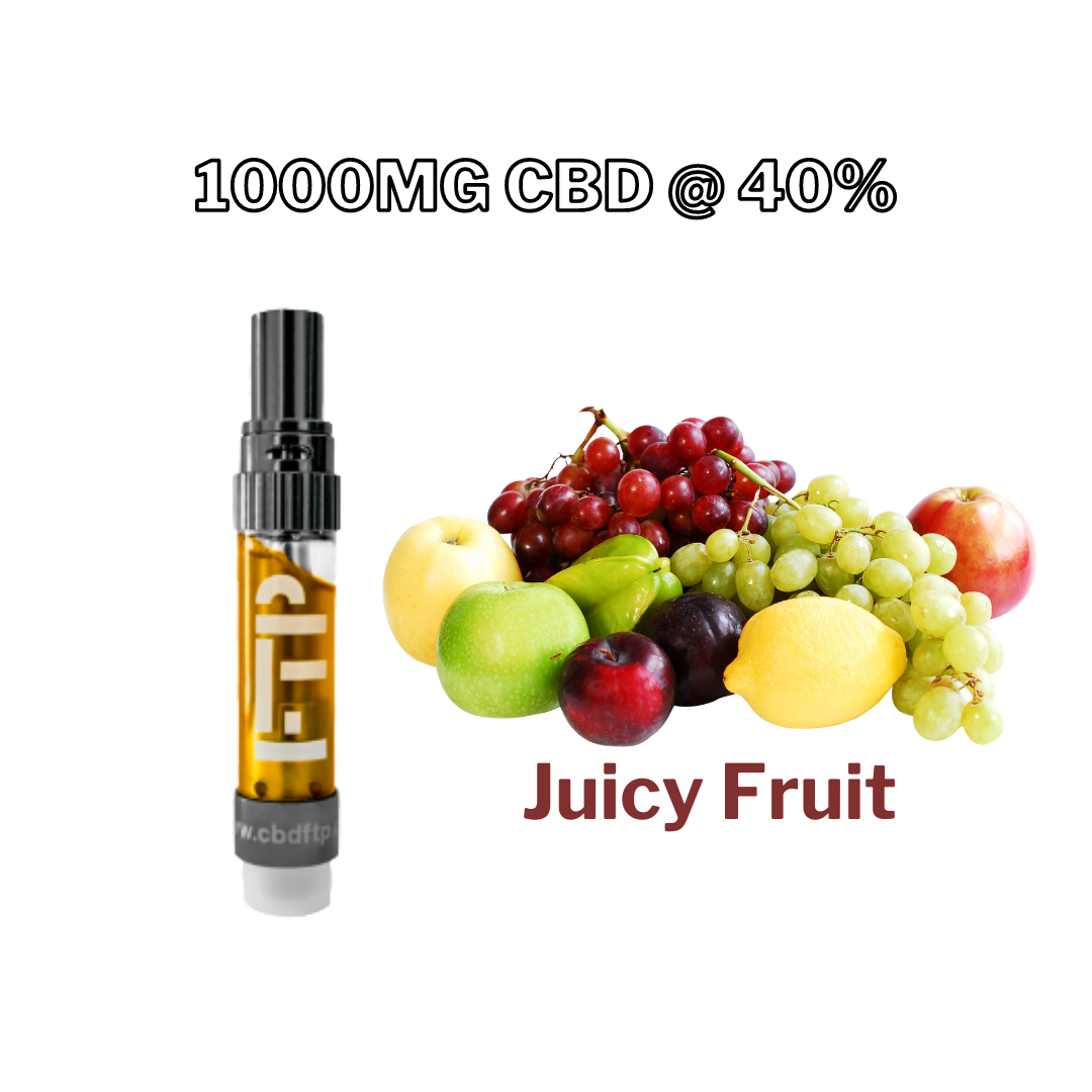 *NEW* 1 Gram 40% JUICY FRUIT CBD Uncut Wax Cartridge (xN) (Sweet Wax)