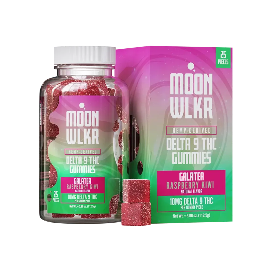 *NEW* MOON WLKR Delta 9 Gummies - Raspberry Kiwi