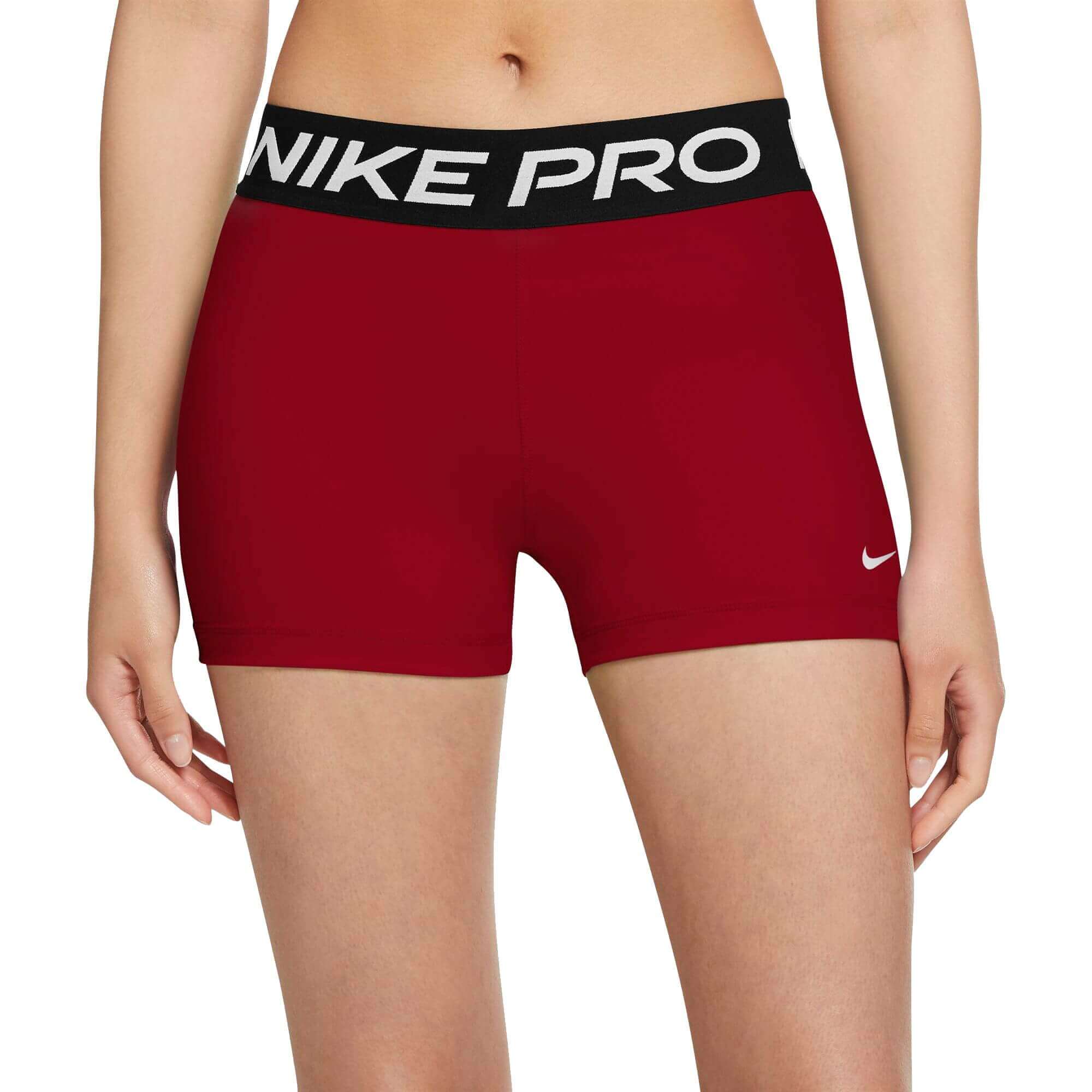 Nike [S] Women's Pro 3'' Training Shorts, Gym Red/Black/White, Style: CZ9857-687  – VALLEYSPORTING