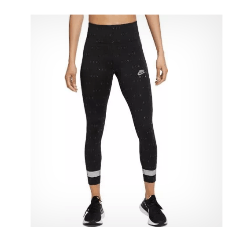 Nike [S] Women's AIR High Rise Printed Running 7/8 Tights-Black CU3351-010  – VALLEYSPORTING