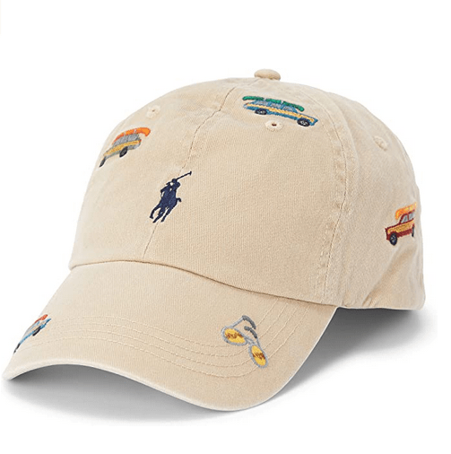Khaki Polo Ralph Lauren Embroidered Baseball Cap