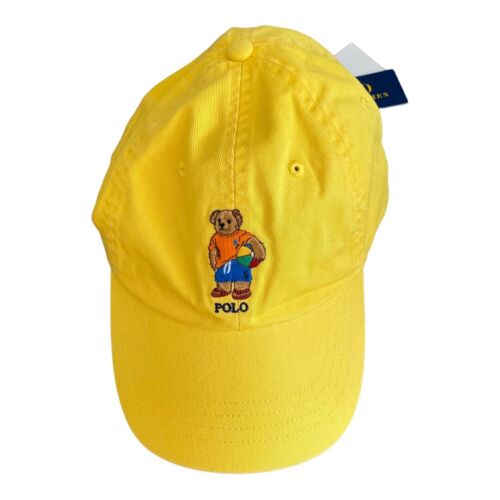Yellow Polo Logo Brand Cap on display
