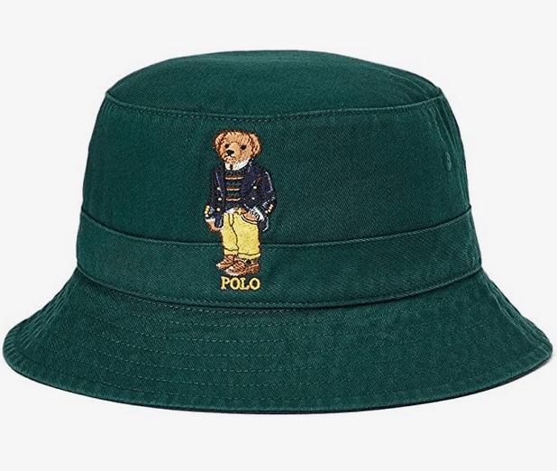 Ralph Lauren Adult Green Bear Bucket Hat