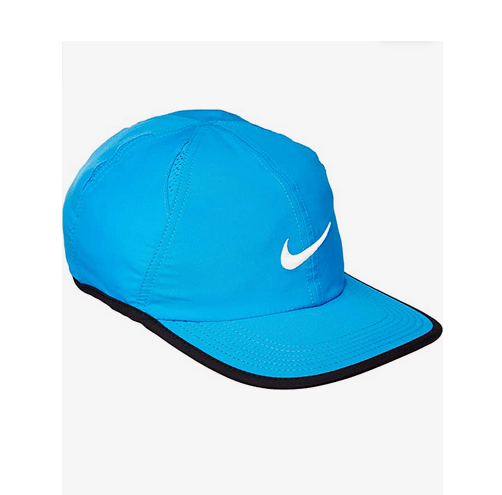 Blue Nike cap with black trim.