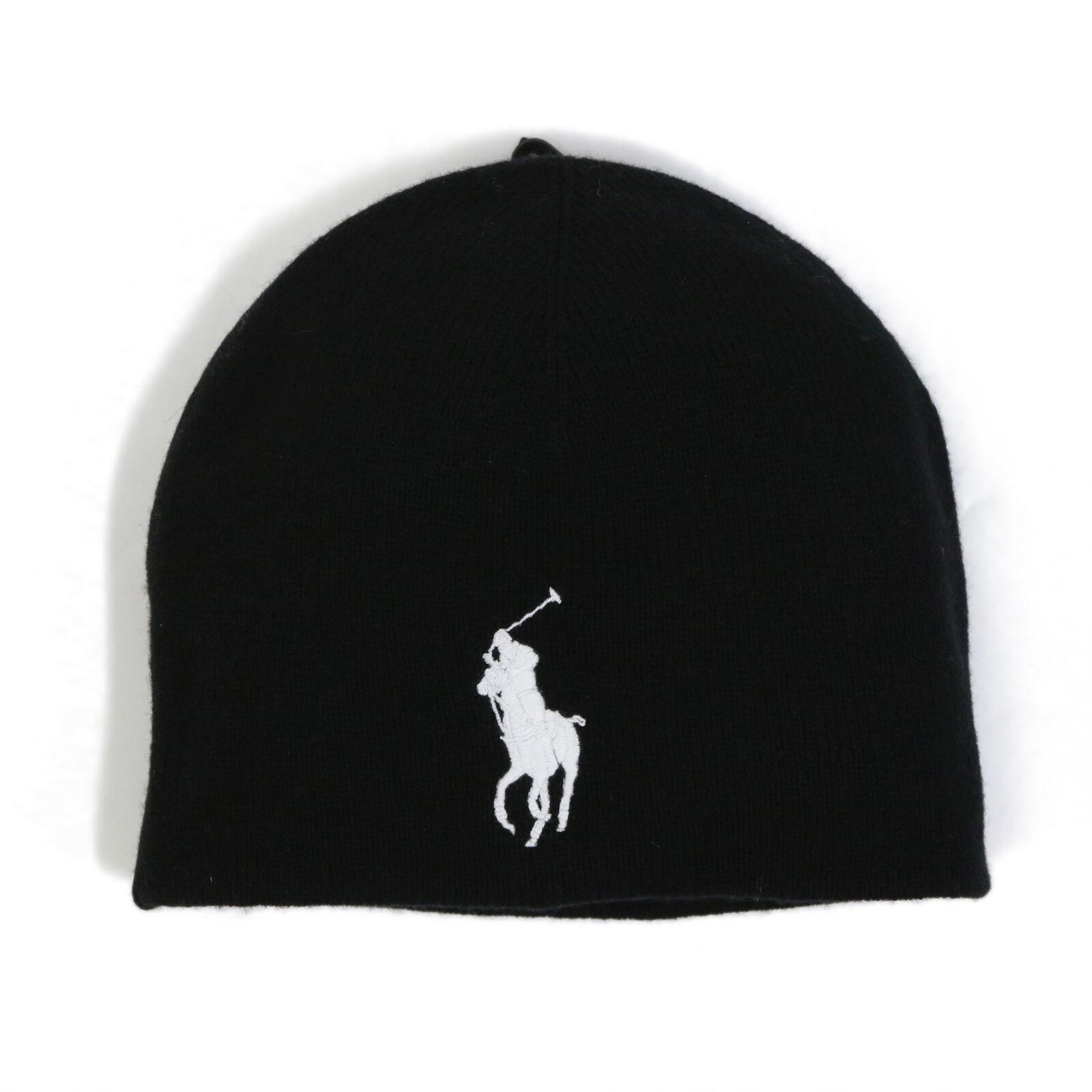 Black beanie with white embroidered logo.