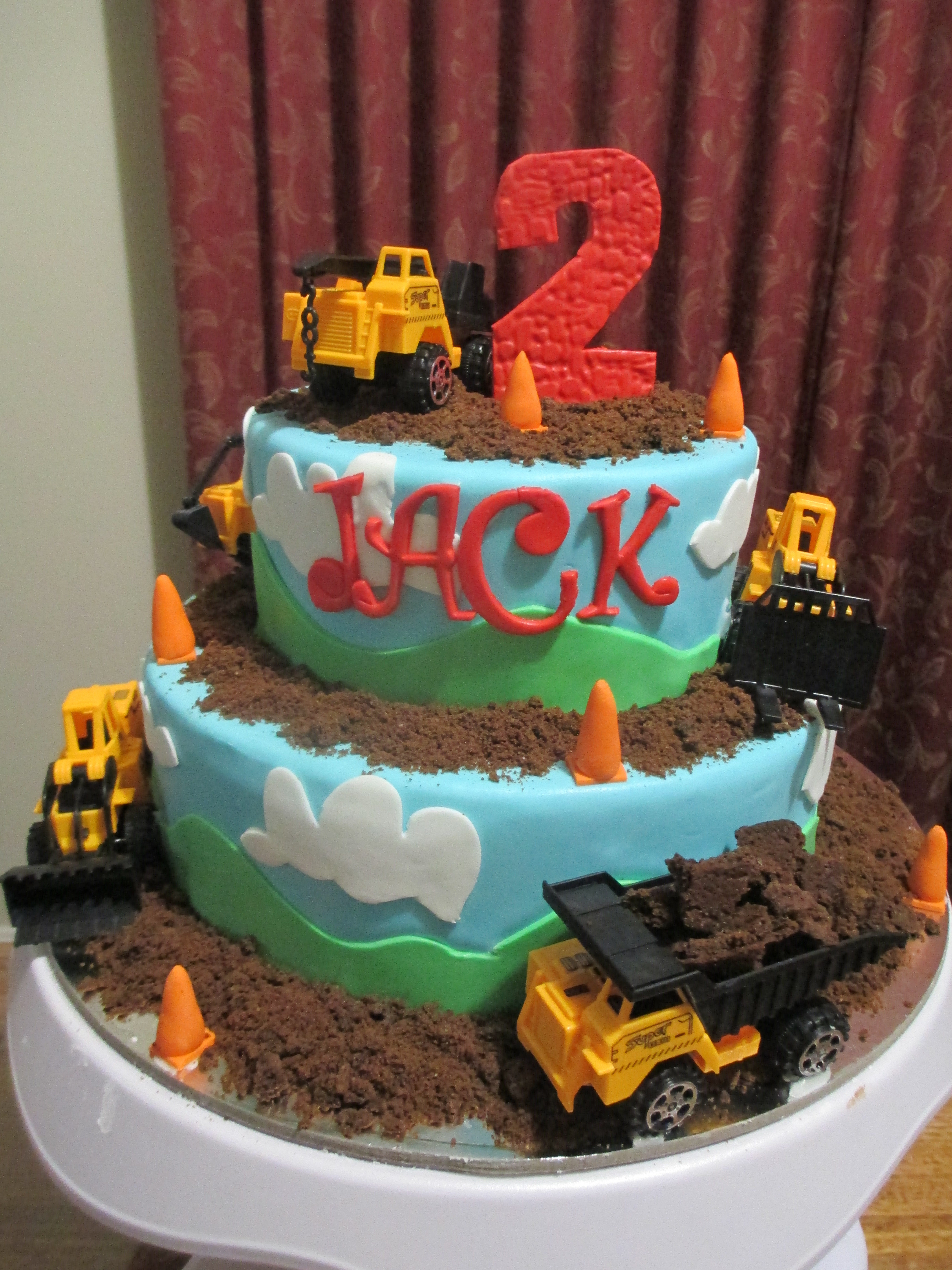 construction truck cake