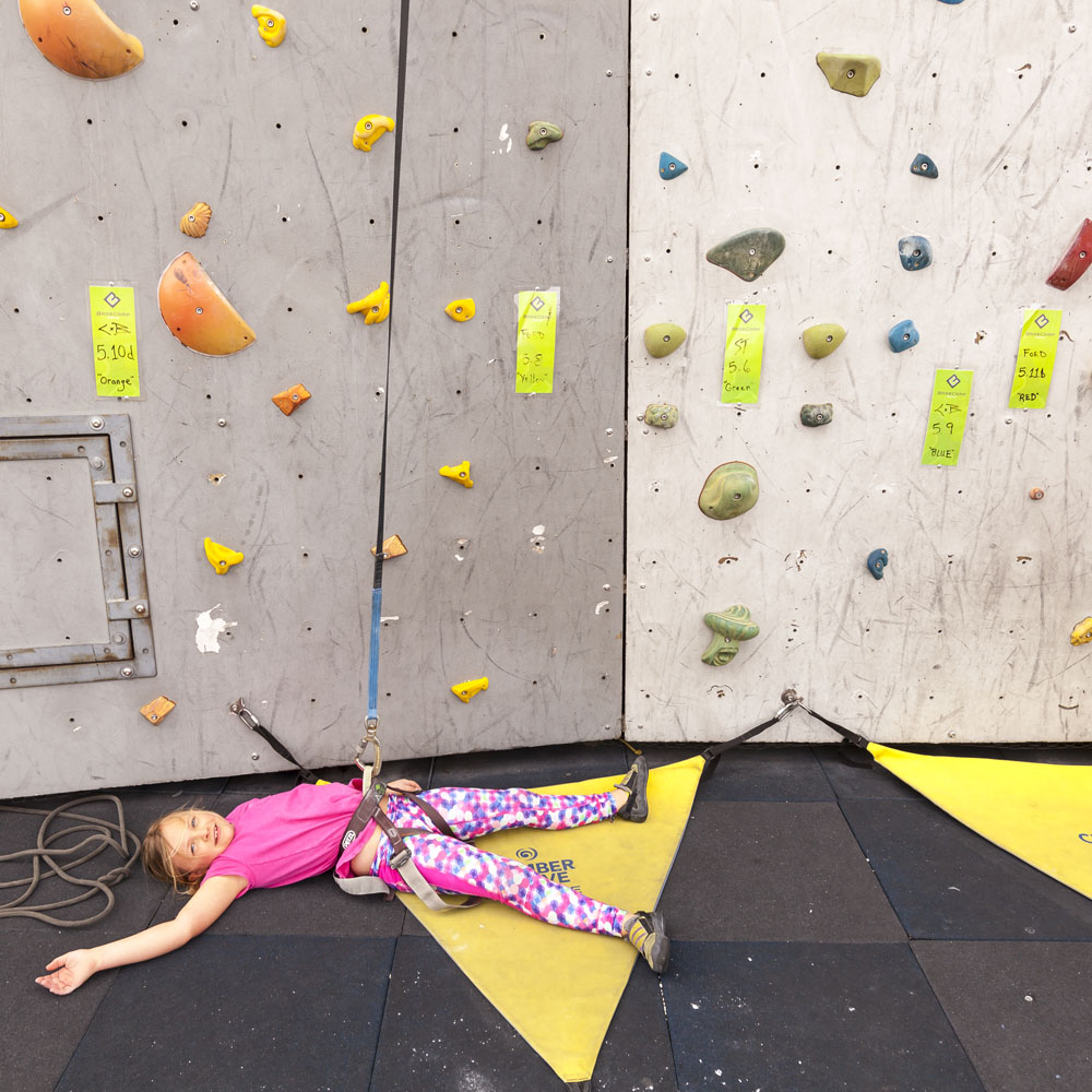 Climbing at the Whitney Peak Hotel in Reno for Lilia's birthday