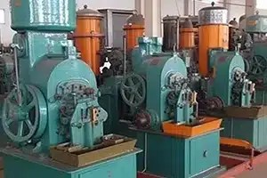 Machinery parts after electrostatic painting