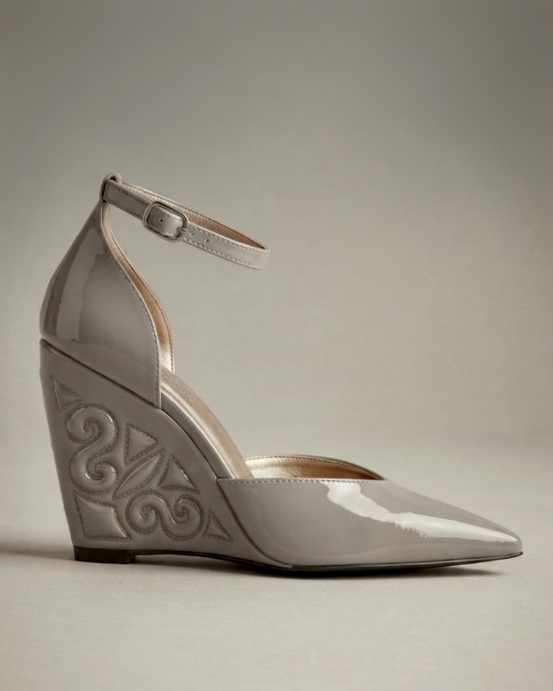 FLORENCE WEDGE PUMPS GRIS PLATA