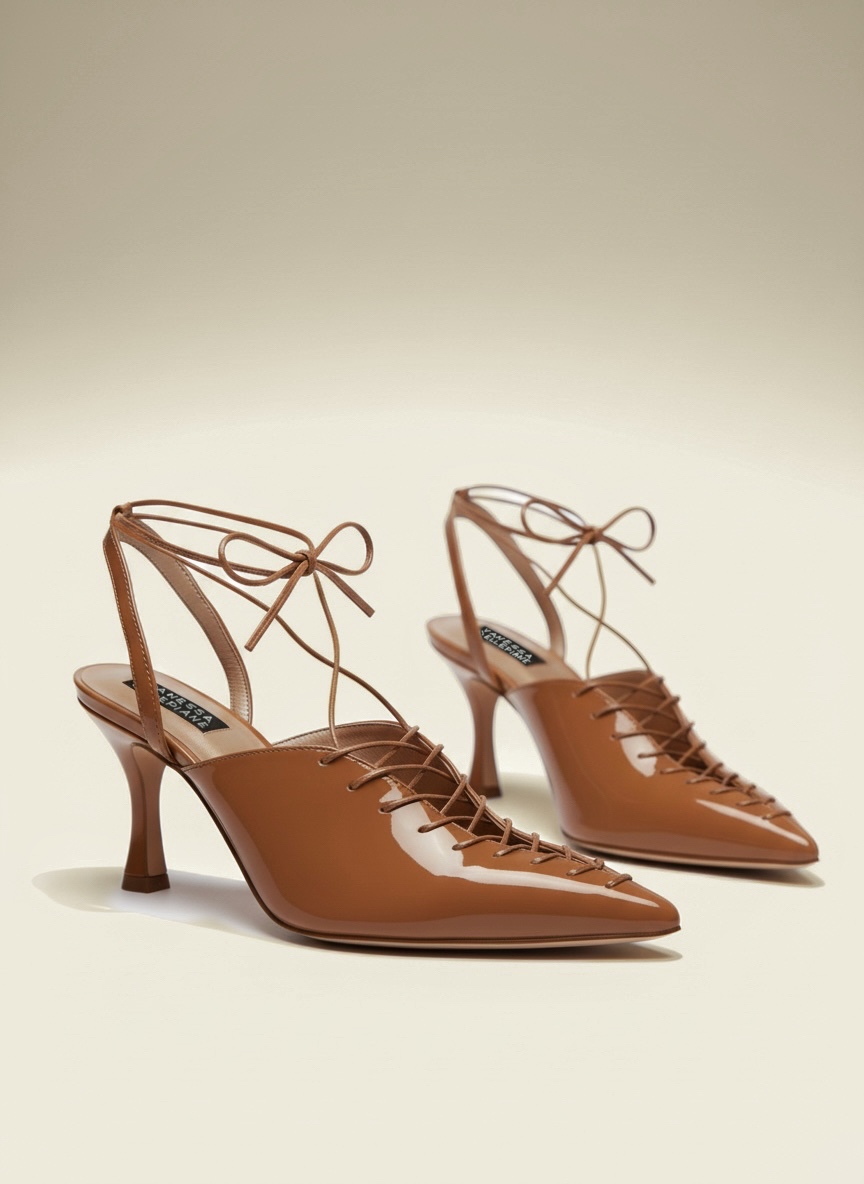LUANA MULES CARAMEL PATENT