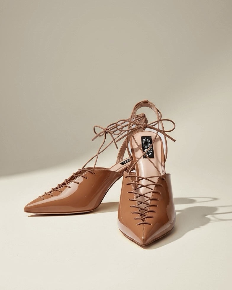 LUANA MULES CARAMEL PATENT