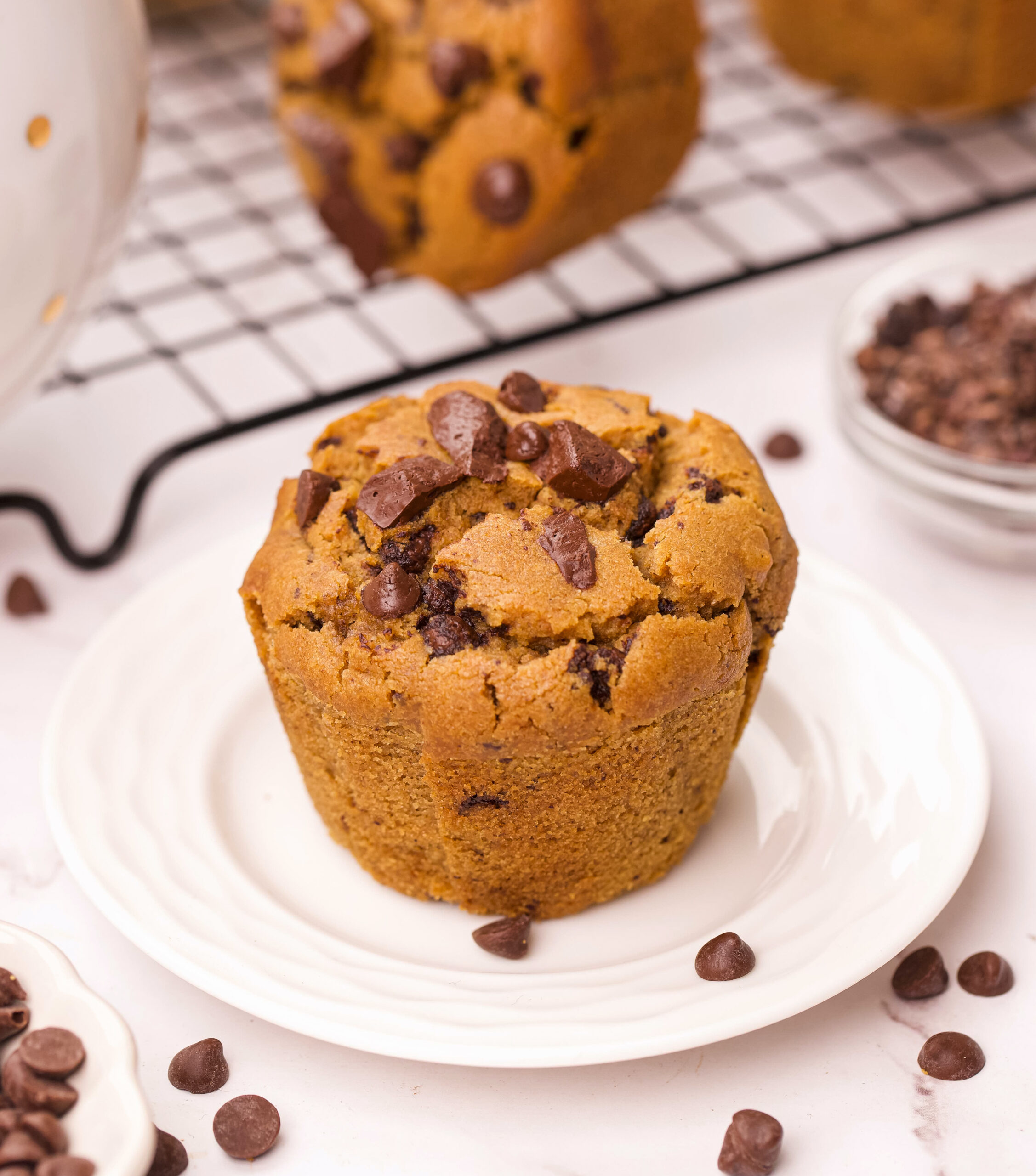 Jowar chocolate chip muffins