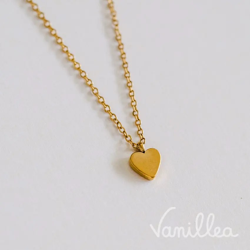 Collier petit cœur doré femme