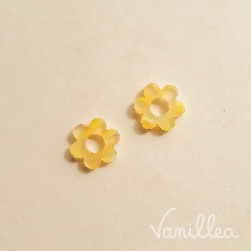 Pampilles jaune fleurs mini