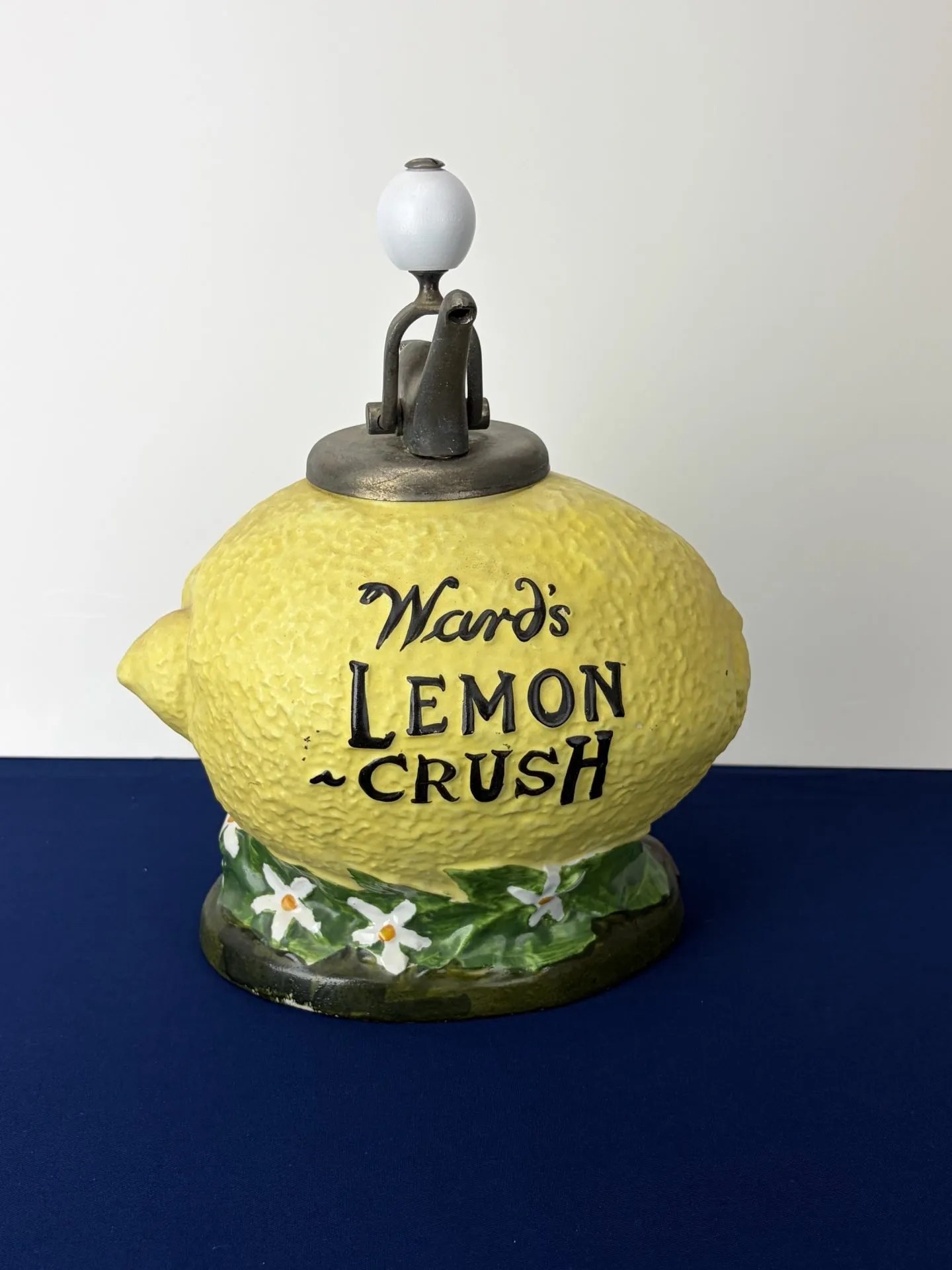 Lot 2:  Original Early 1900’s Ward’s Lemon Crush Syrup Dispenser.