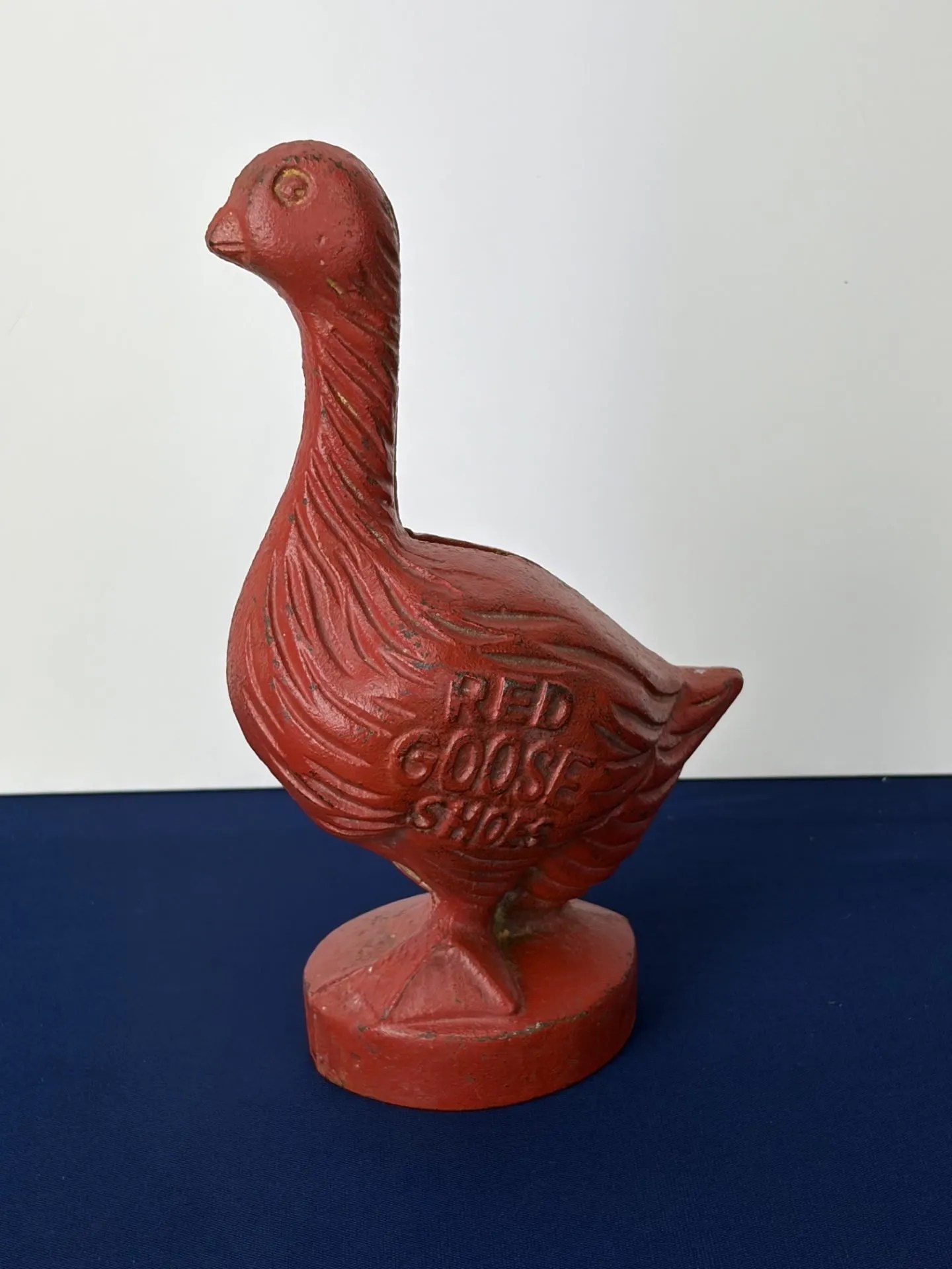 Lot 4: Fantastic Arcade 1920’s Red Goose Shoes Cast Iron Coin Bank.