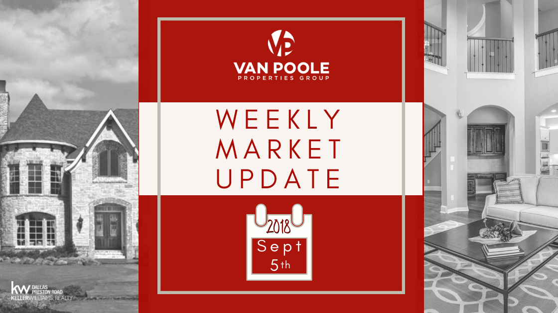 Weekly Market Update – September 5, 2018 – Dallas-Ft. Worth Real Estate