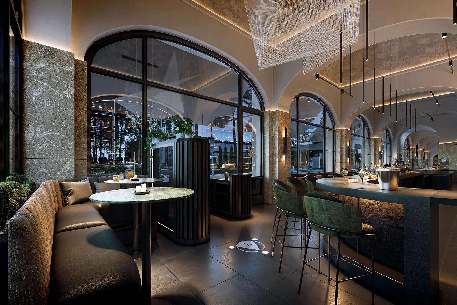 Teatro Interior cocktail tables