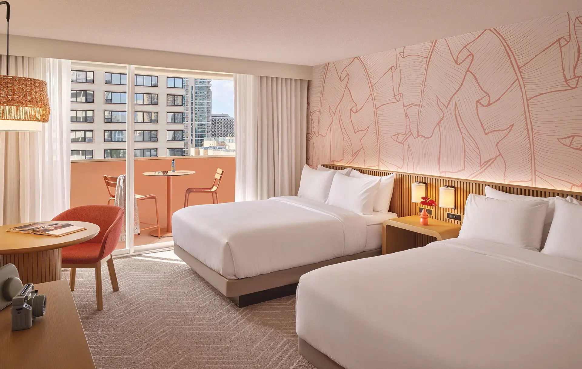 VANROOY designed Ambassador Hotel room queen queen