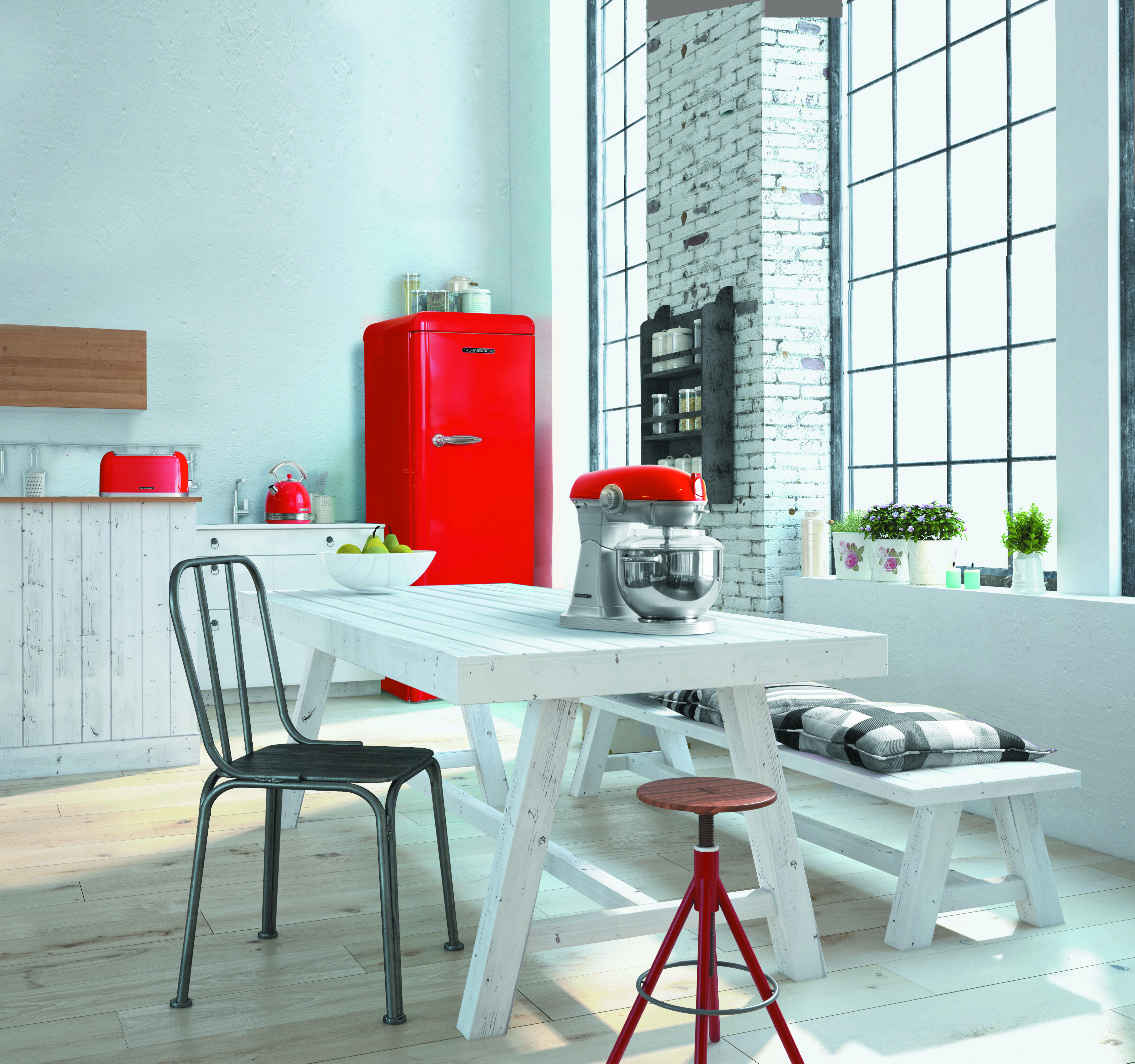 Luxurious kitchen with stainless steel appliances in a apartment