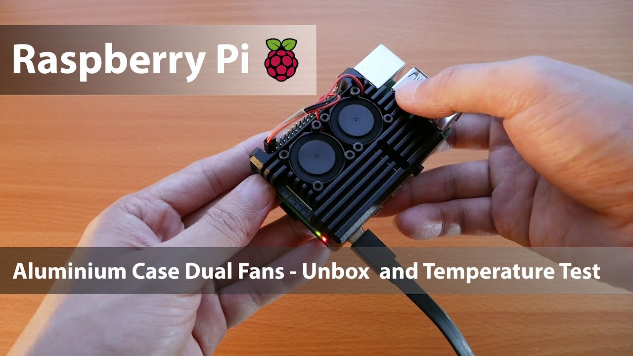 Aluminium Case Dual Fans RPI4
