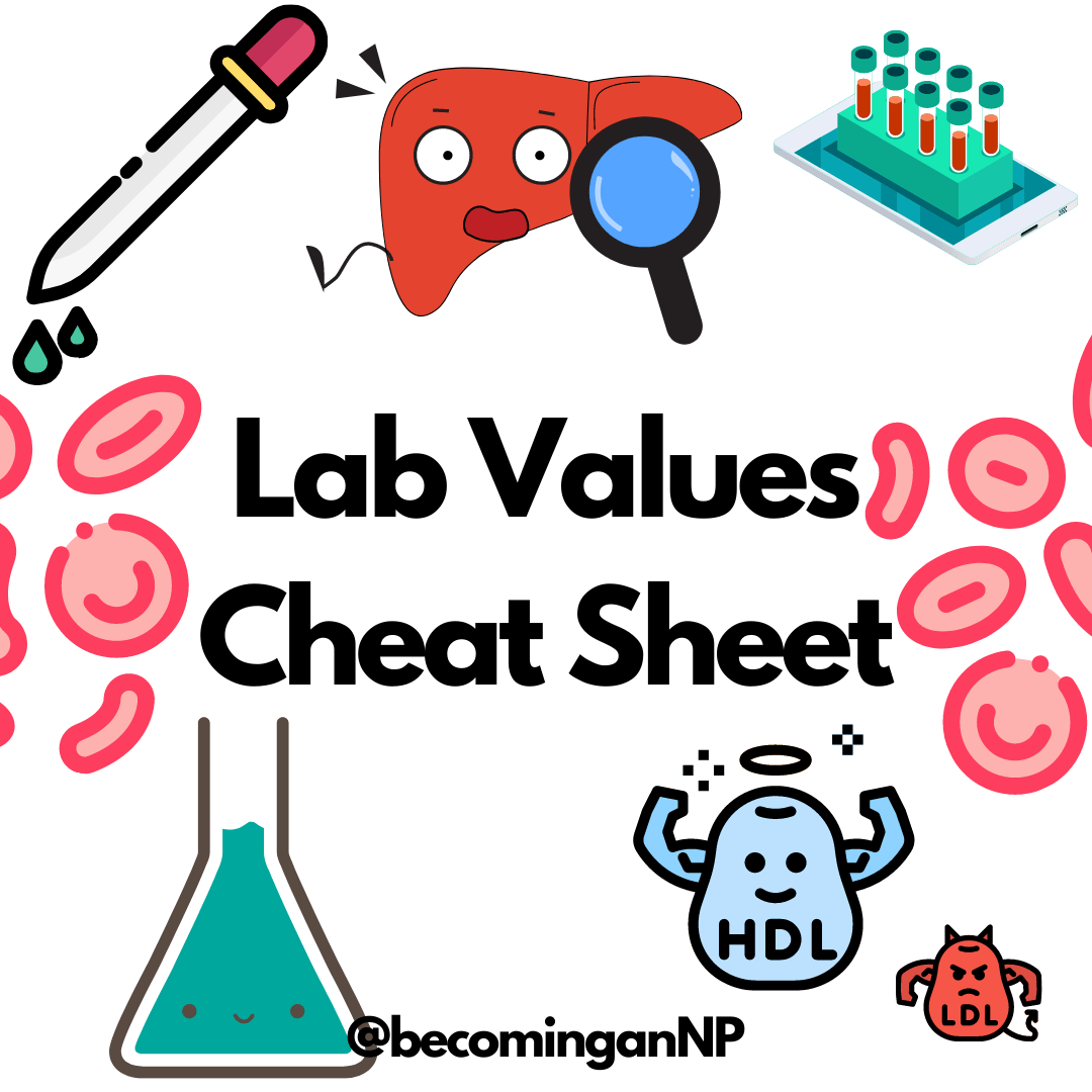 Lab Values Cheat Sheet
