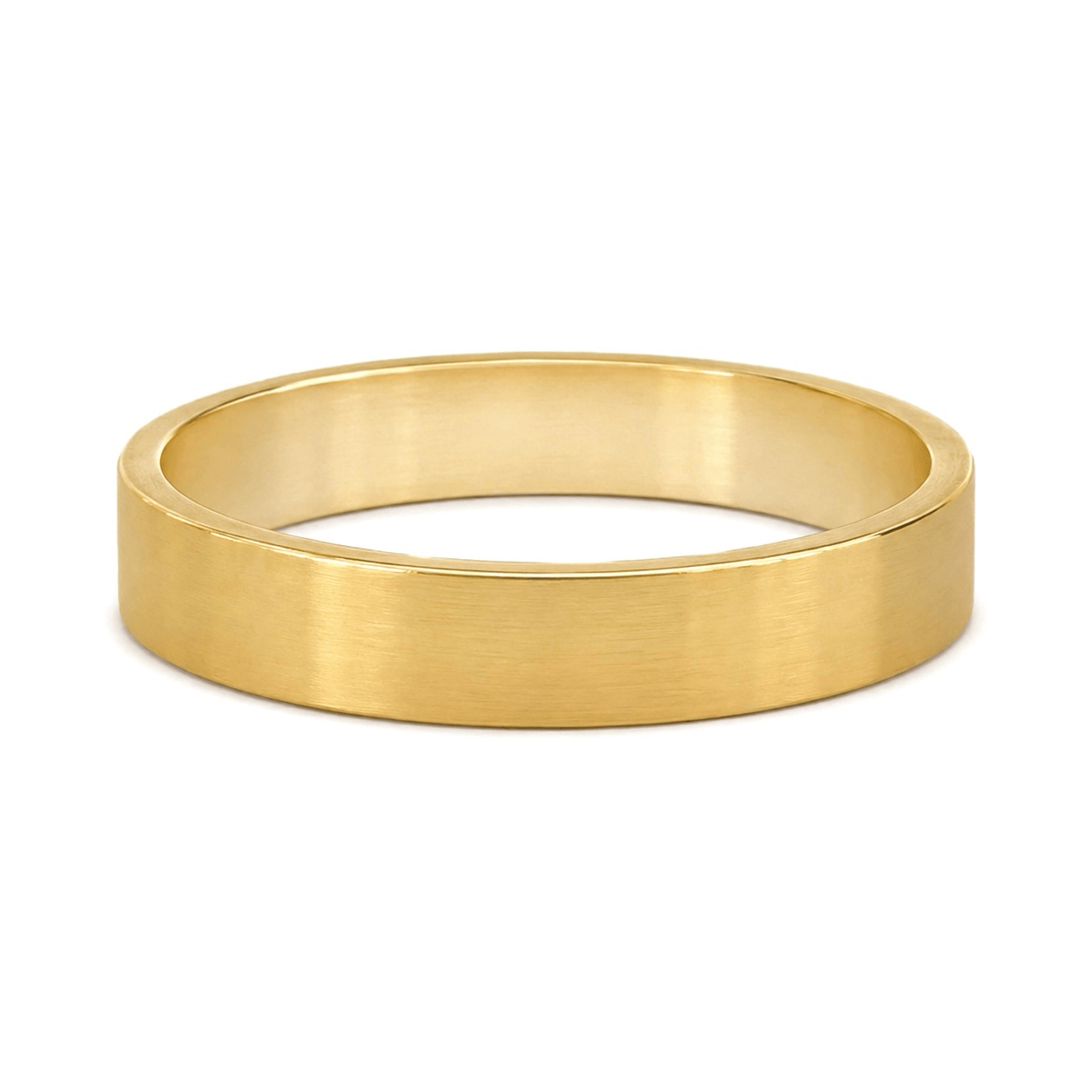 Wedding Ring, 9K Gold, Flat Shank