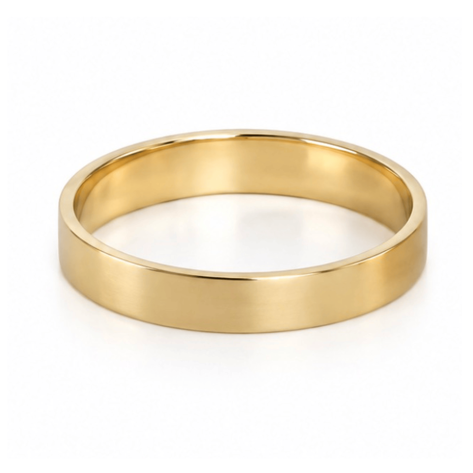Wedding Ring, 9K Gold, Flat Shank