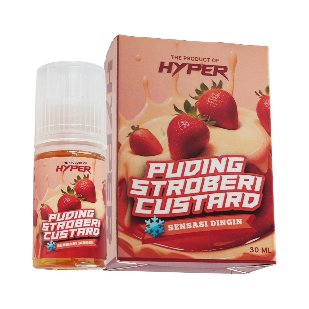 HYPER SALT - PUDING STROBERI CUSTARD 30ML - 30MG