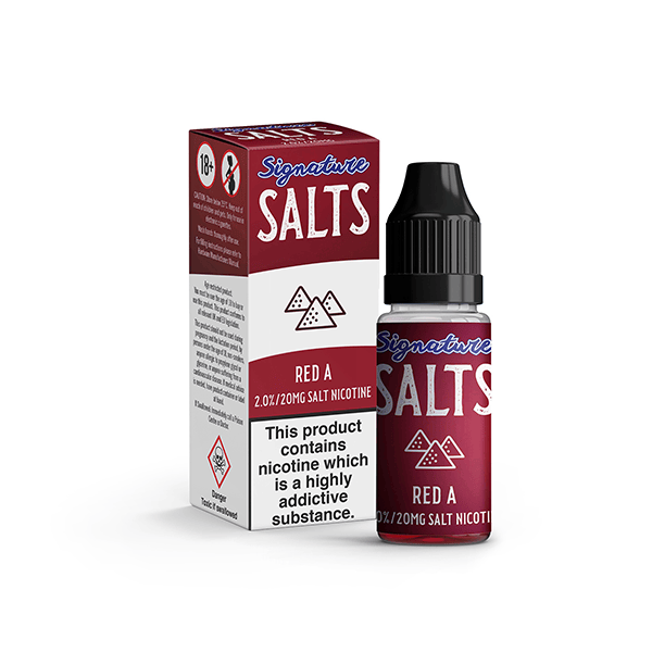 20 mg nikotinsalt fra Signature Vapours - 10 ml flaske (køb en og få en gratis)